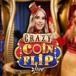 Crazy Coin Flip game by Evolution – logo hosted on Lucky Max Casino