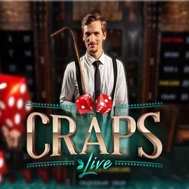 Live Craps slot logo by Evolution at Lucky Max Casino
