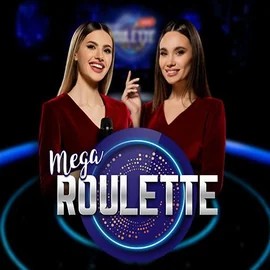 Mega Roulette logo by Pragmatic Play at Lucky Max Casino